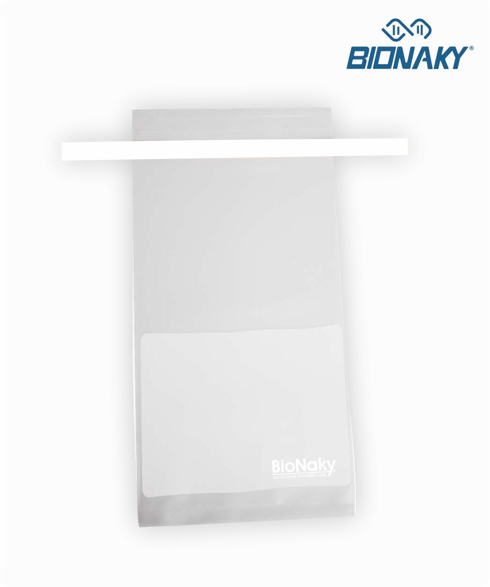 Saco para amostra estéril 720mL com tarja de marcação